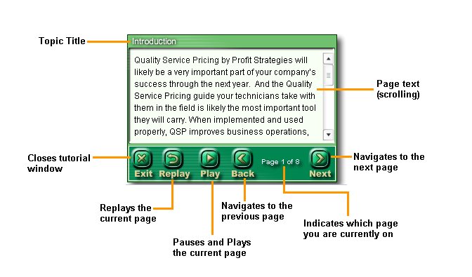 Self-Paced tutorials navigation screenshot